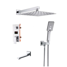 Zuhanycsap szett, Blackswan, típus M73.54 Smart, króm modell, mérete 40 cm csaptelep