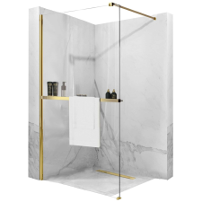  Zuhanyfal Rea Aero Gold N 100 Walk In + EVO kád, zuhanykabin