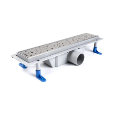  Zuhanyfolyóka egyenes, rozsdamentes ráccsal, Drops, 400 mm (STYRON zuhanyfolyóka, zuhanylefolyó) építőanyag