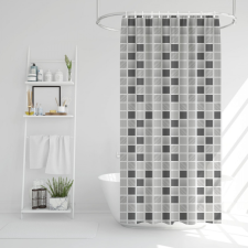  Zuhanyfüggöny - négyzet mintás - 180 x 180 cm (11528C) fürdőszoba kiegészítő
