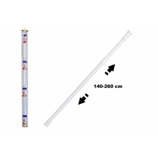  Zuhanyfüggöny rúd teleszkópos 140-260 cm fehér karnis, függönyrúd