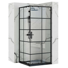 Zuhanykabin Rea Concept Black 90x90 kád, zuhanykabin