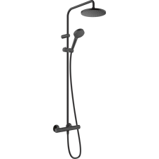  Zuhanyrendszer Hansgrohe Vernis a falra termosztatikus csapteleppel fekete 26089670 csaptelep