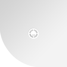  Zuhanytálca negyedkörös Polysan Flexia 90x90 cm öntött márvány fehér 91181 kád, zuhanykabin