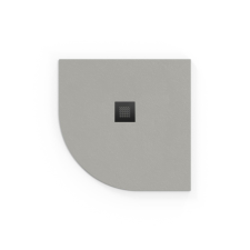Zuhanytálca negyedkörös SAT Alek 80x80 cm öntött márvány szürke SATALEK80SS kád, zuhanykabin