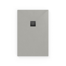  Zuhanytálca négyszögletes SAT Alek 100x80 cm öntött márvány szürke SATALEK10080S kád, zuhanykabin