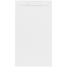Zuhanytálca négyszögletes SAT Fusion 140x80 cm öntött márvány blanco SATFU14080BL kád, zuhanykabin