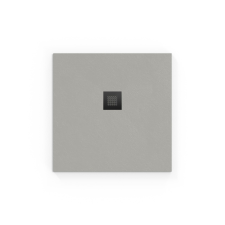 Zuhanytálca négyzet SAT Alek 80x80 cm öntött márvány szürke SATALEK80QS kád, zuhanykabin