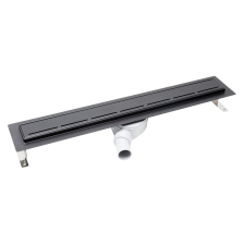 Zuhanytálca SAT 80 cm rozsdamentes fekete ZLAB80NRZBL kád, zuhanykabin
