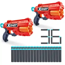 Zuru X-Shot Reflex 6 2db játék szivacslövő forgótáras fegyver 36db lövedékkel katonásdi