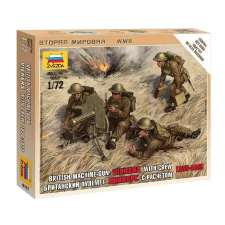  Zvezda British Machine Gun w/crew 39-42 1:72 (6167) makett