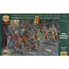  Zvezda French Infantry - Of The 100 Years War 1:72 (8053) makett