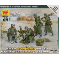  Zvezda German 80 mm Mortar w/Crew 1:72 (6209) makett