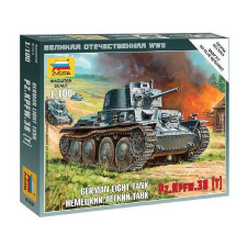  Zvezda German Light Tank Pz.Kpfw.38 1:100 makett harcjármű (6130) makett