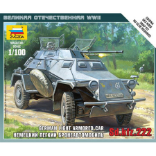  Zvezda German Sd.Kfz.222 Armored Car 1:100 (6157) makett