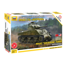  Zvezda M4 A2 75mm Sherman 1:72 makett harcjármű (5063) makett