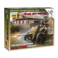  Zvezda Soviet 45 mm Anti-Tank Gun with Crew 1:72 (6112) makett