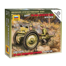  Zvezda Soviet 76mm Infantry Gun with Crew 1:72 (6145) makett