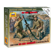  Zvezda Soviet 82 mm Mortar with Crew 1:72 (6109) makett