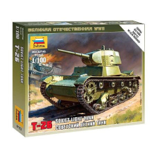 Zvezda Soviet tank T-26  1:100 makett harcjármű (6113) makett