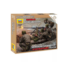  Zvezda US machine gun Browning with crew 1:72 (6286) makett
