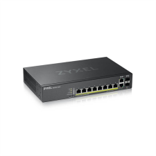 ZyXEL Switch 8x1000Mbps (8xPOE) + 2xGigabit kombó SFP, Menedzselhető Rackes, GS2220-10HP-EU0101F hub és switch